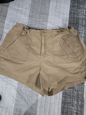 American Eagle Outfitters Tan Drawstring Bermuda Shorts